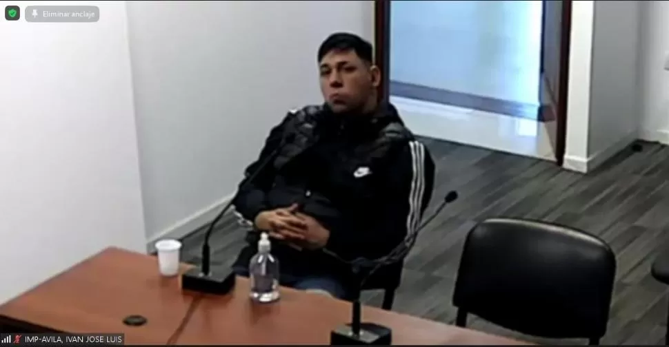 SILENCIO. Iván José Luis Ávila prefirió no declarar sobre el caso. captura de video 