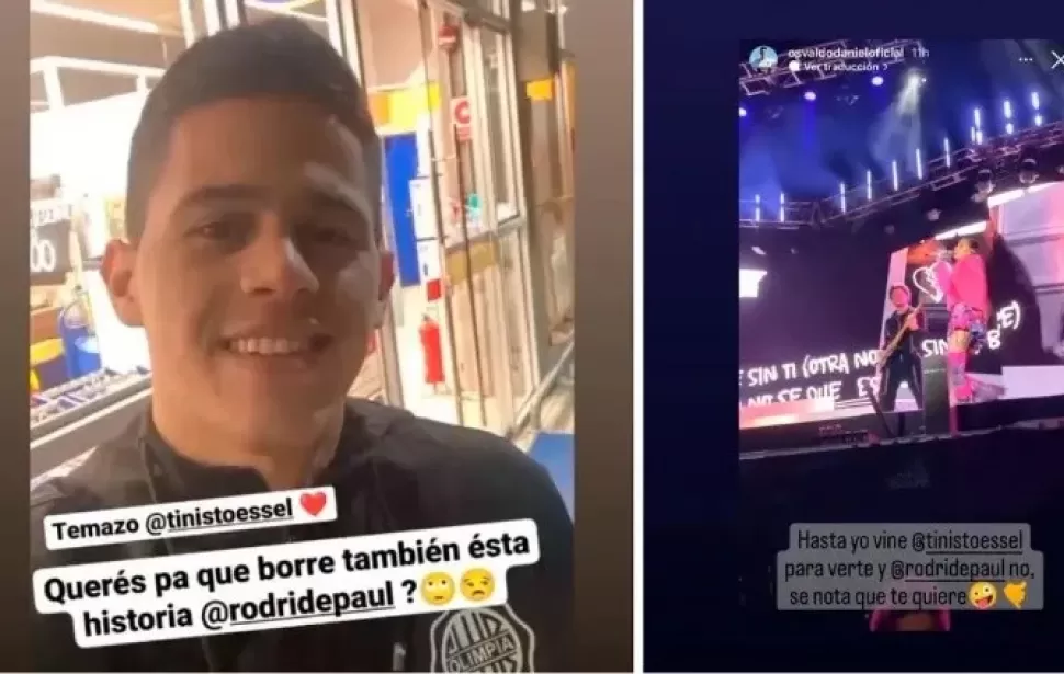 El chat de De Paul con el jugador paraguayo.