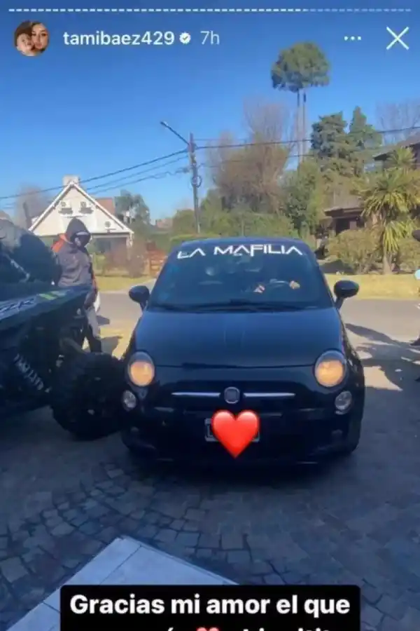 El regalo de L-Gante a Tamara Báez.