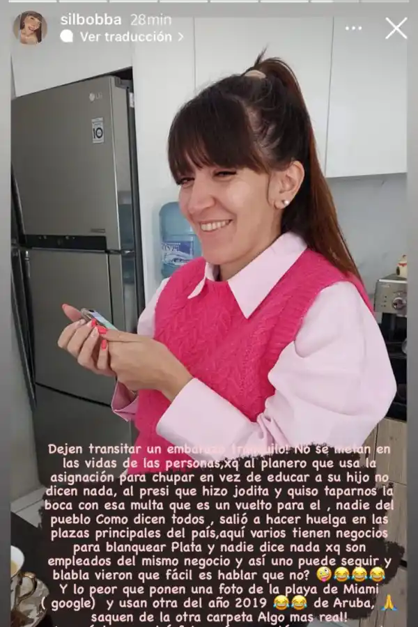 Vacaciones en el exterior: la esposa del funcionario de Alfaro y su descargo en las redes