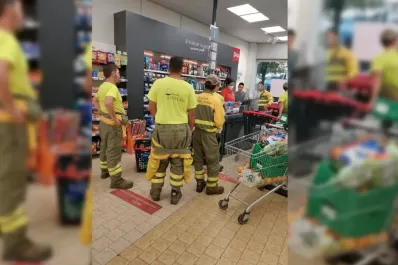 Historia viral: la cajera de un súper le pagó las compras a brigadistas