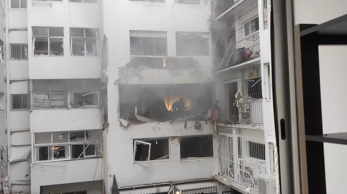 Explosión en Montevideo: así se ve desde el edificio del frente