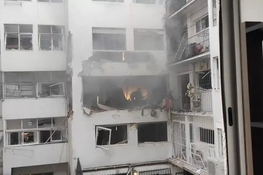 Explosión en Montevideo: así se ve desde el edificio del frente