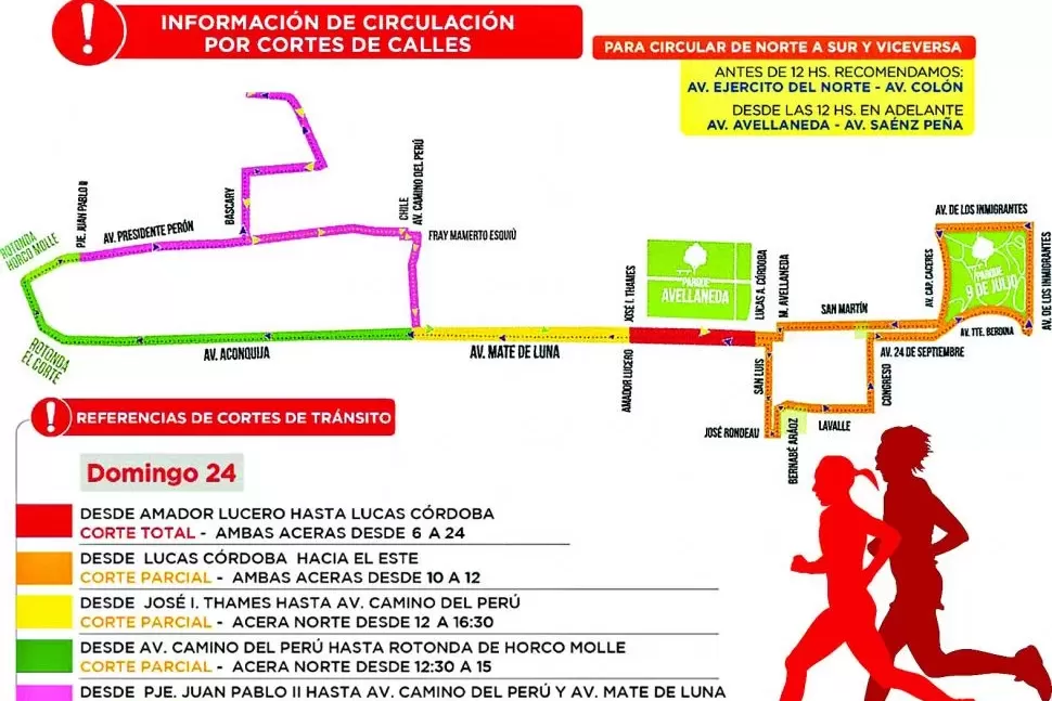 Maratón Independencia: estos son los cortes durante este domingo