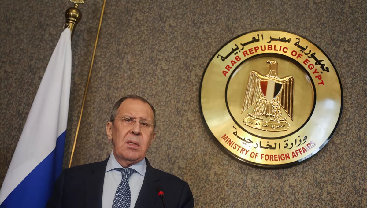 REUNIÓN. El canciller ruso Sergei Lavrov se encontró con miembros de la Liga Árabe. 