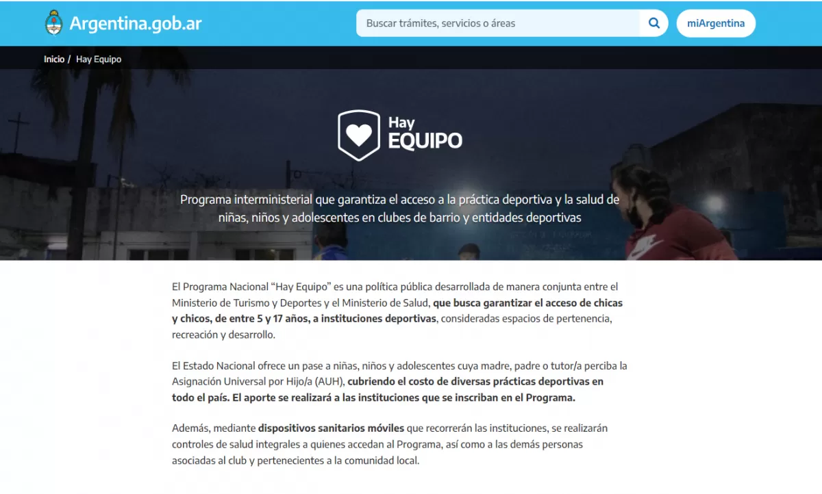 Programa Hay Equipo