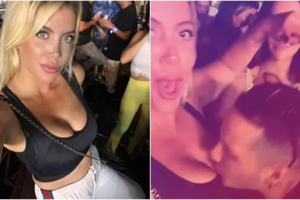 Wanda Nara mostró el chat con el hombre que le besó el escote en Ibiza