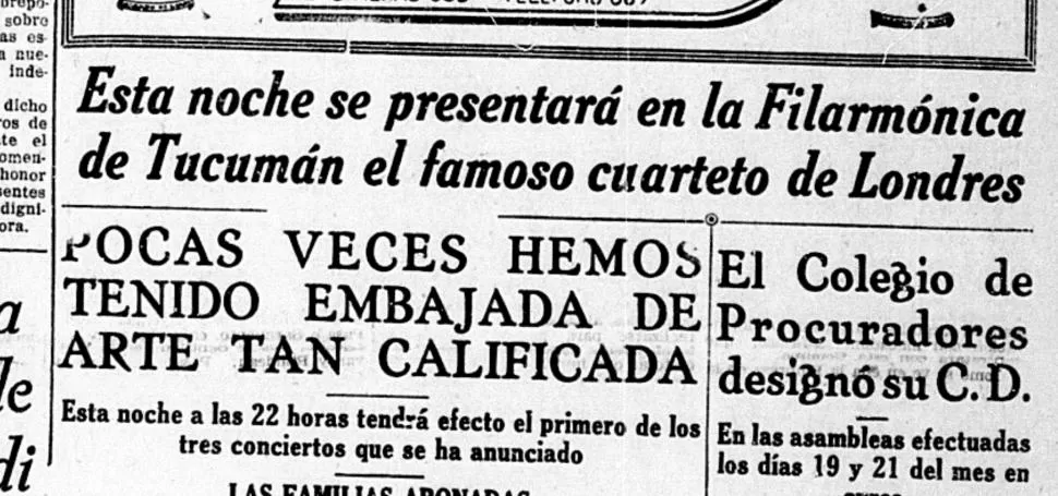 Tucumán recibe al histórico Cuarteto de Londres