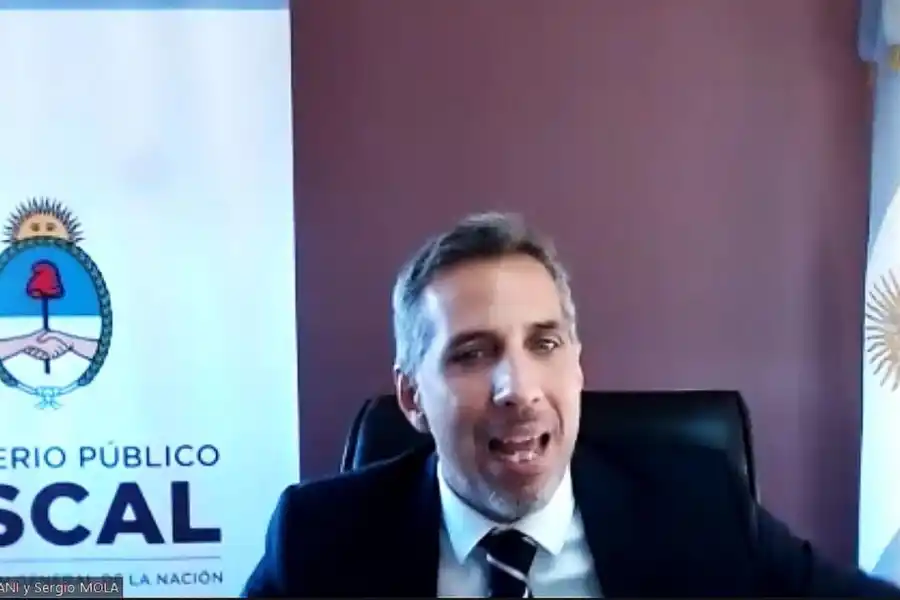 REPRESENTANTE DEL MPF. El fiscal Diego Luciani expresa los alegatos en la causa 