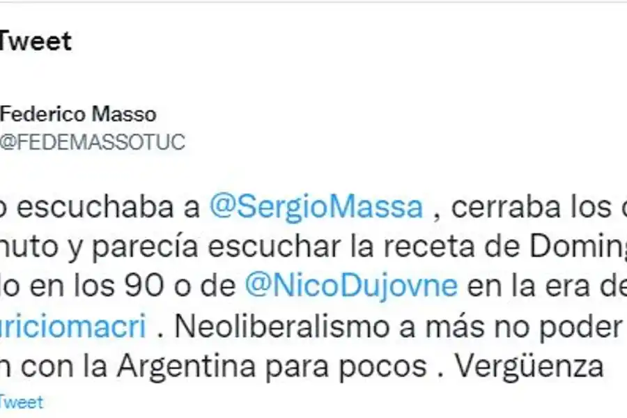 Foto tomada de Twitter: @FEDEMASSOTUC