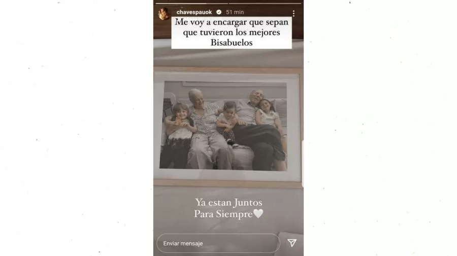 El dolor de Paula Chaves por la muerte de su abuelo Kaki: las tiernas postales que compartió en las redes