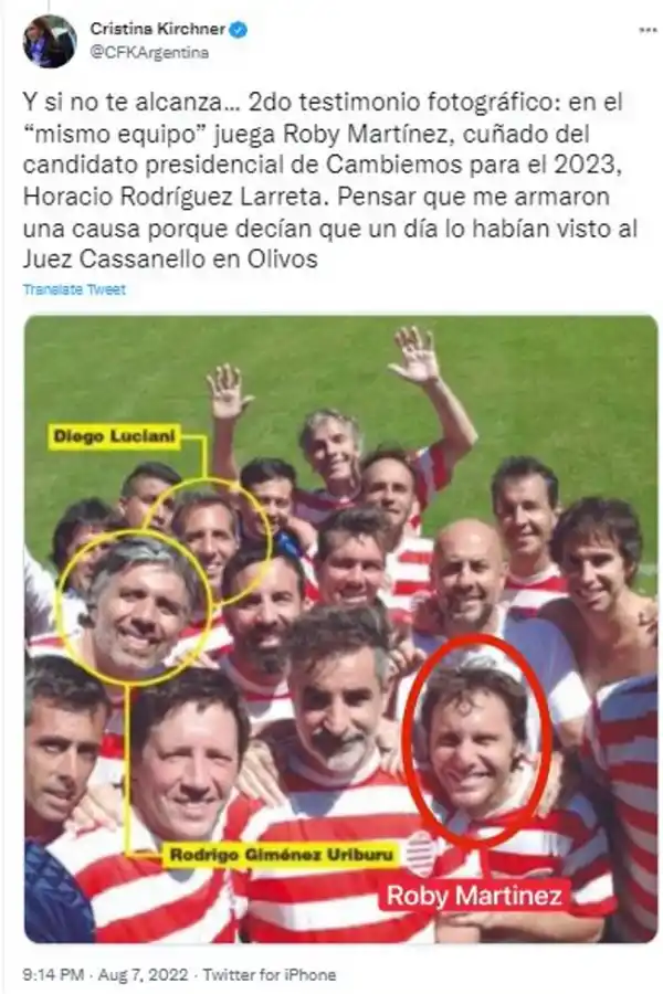 Foto tomada de Twitter: @CFK