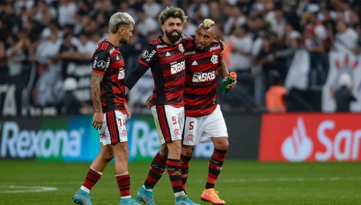 TEMIBLE. Arrascaeta, Gabi y Vidal son algunas de las estrellas con las que Flamengo intentará llegar a semifinales de la Libertadores.