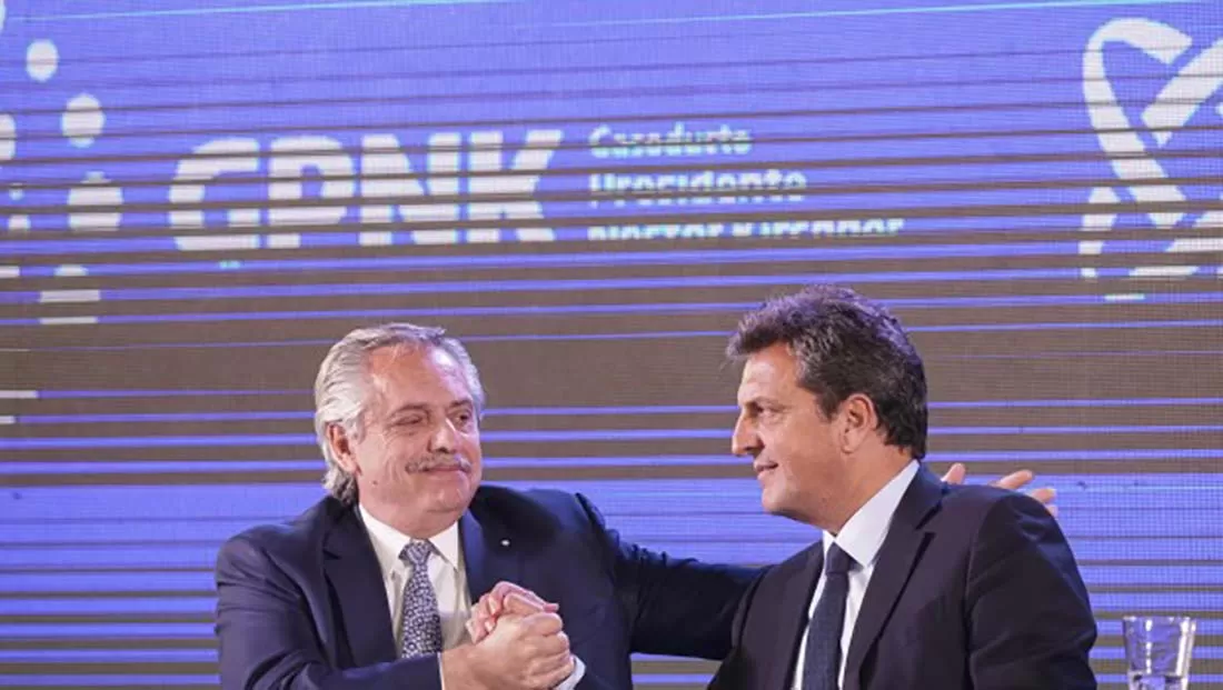 Alberto Fernández y Sergio Massa, referentes del gobierno del Frente de Todos.
