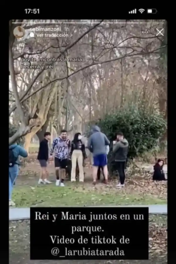 El video donde se los ve juntos en un parque.