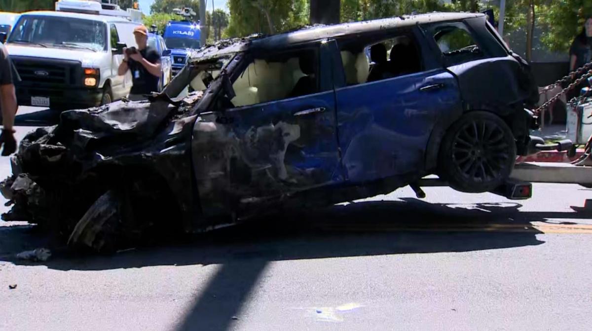 Accidente de Anne Hache: el auto que conducía la actriz se prendió fuego
