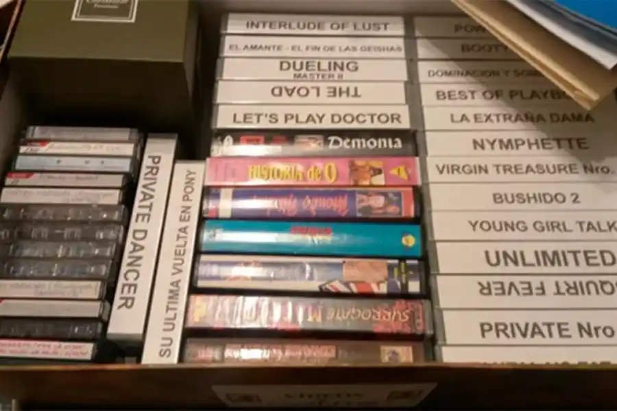 Los videos incautados.