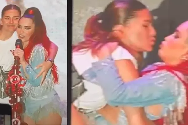 Video: La China Suárez y Lali Espósito se besaron en pleno show