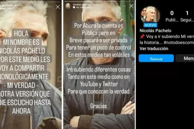 Nicolás Pachelo creó un perfil de Instagram para contar su versión del caso García Belsunce