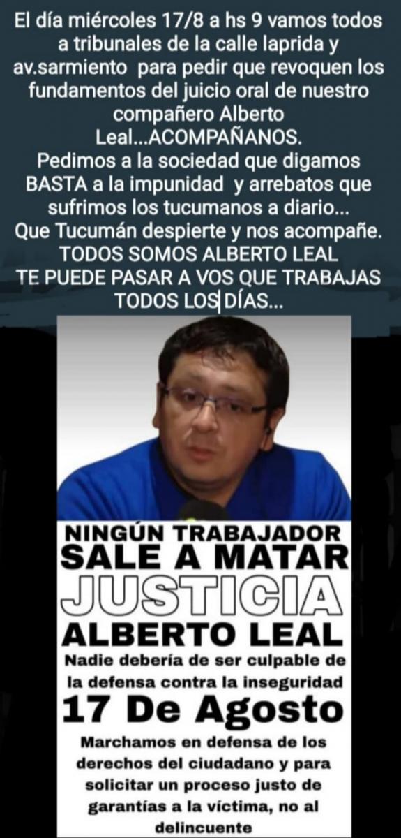 Marcharán para pedir que se revierta la condena del taxista que mató a un  asaltante - LA GACETA Tucumán