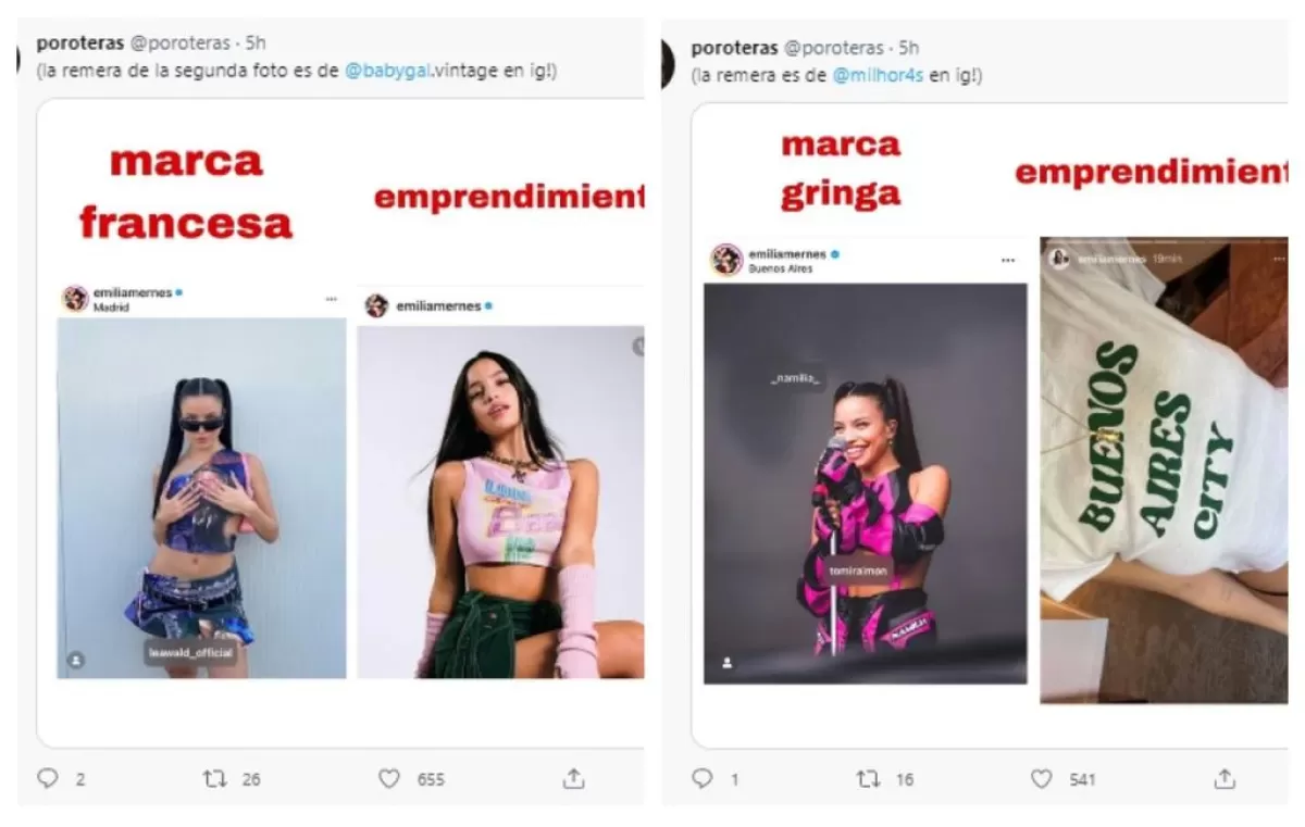 Emprendedores acusan a Emilia Mernes de pedir canjes y no dar nada a cambio: “ratonea canjes”