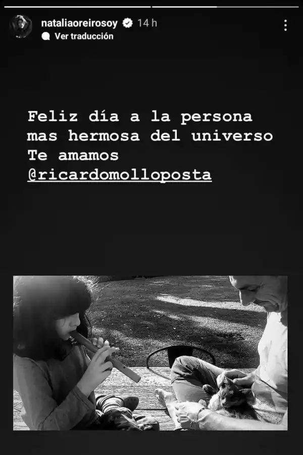 Natalia Oreiro le dedicó un tierno mensaje a Ricardo Mollo por su cumpleaños