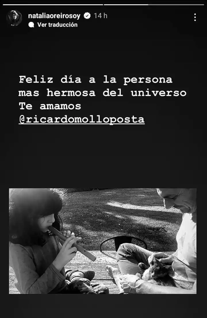 Natalia Oreiro le dedicó un tierno mensaje a Ricardo Mollo por su cumpleaños