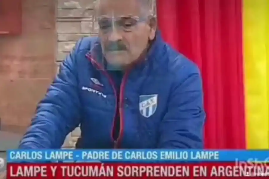 Juan Carlos, padre de Lampe, brindando la entrevista en Bolivia.