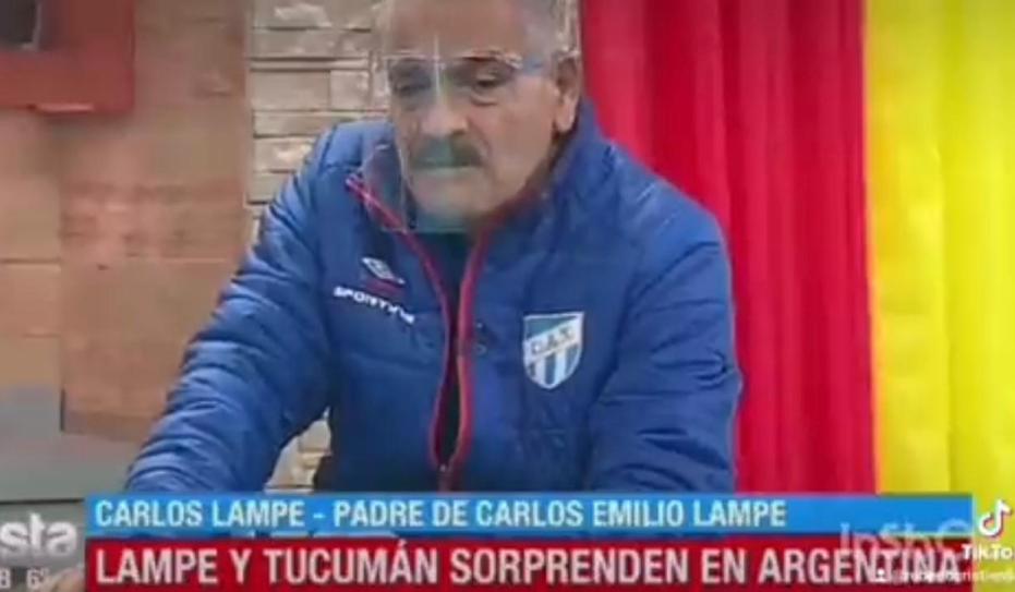 Juan Carlos, padre de Lampe, brindando la entrevista en Bolivia.