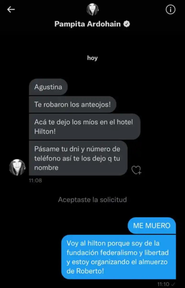 La respuesta de Pampita.