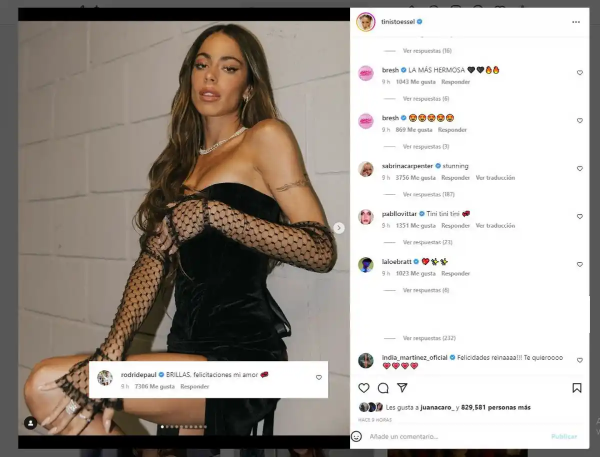 “Brillas”: De Paul habló en las redes, luego de la respuesta de Tini Stoessel sobre si estaba enamorada