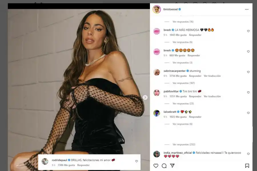 “Brillas”: De Paul habló en las redes, luego de la respuesta de Tini Stoessel sobre si estaba enamorada