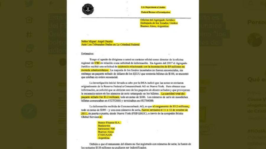 Cristina Kirchner publicó nuevos documentos para vincular los bolsos de López con el macrismo