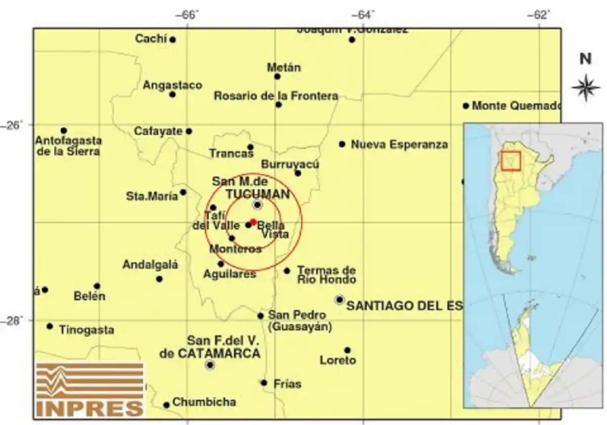 DATOS DEL INPRES DEL TEMBLOR EN TUCUMÁN