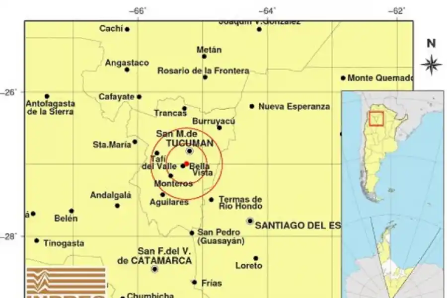 DATOS DEL INPRES DEL TEMBLOR EN TUCUMÁN