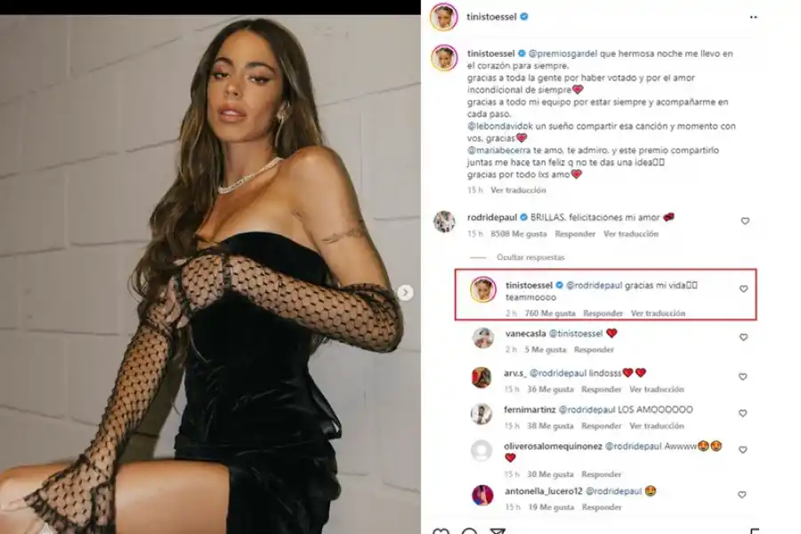 El posteo donde Tini Stoessel le declara su amor a Rodrigo De Paul
