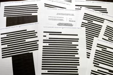 Papeles en la casa de Donald Trump