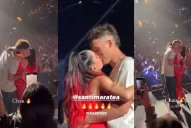 Promesa cumplida: Lali Espósito y Santiago Maratea se besaron apasionadamente en pleno recital