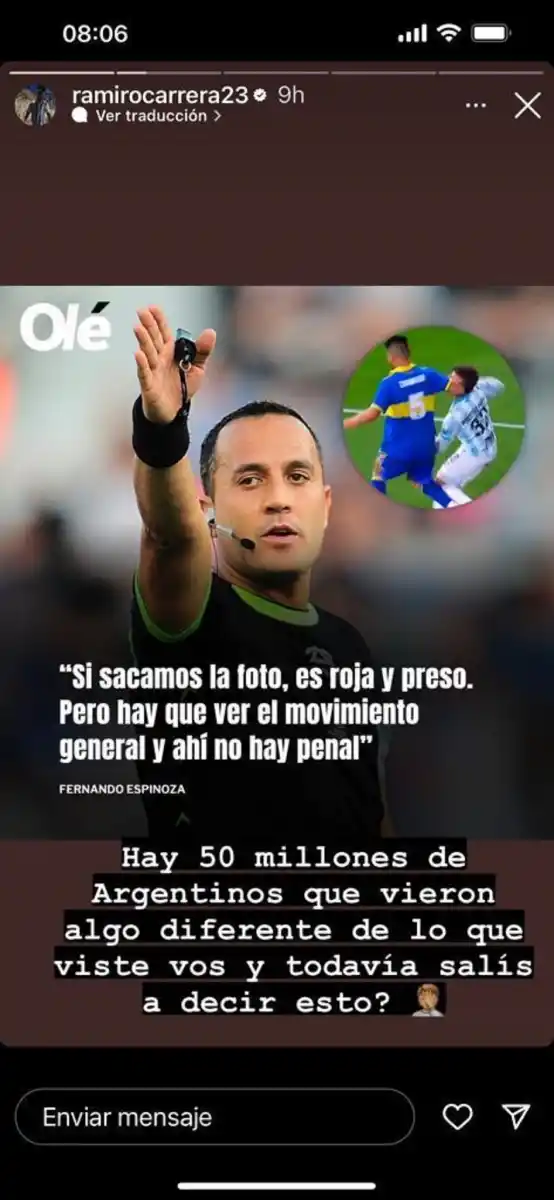 Un jugador de Atlético Tucumán cargó contra el árbitro Espinoza: ¿Todavía salís a decir esto?