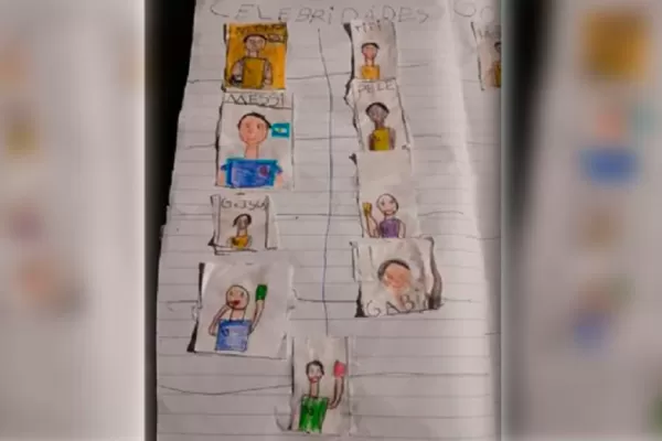 Un niño, sin plata para las figuritas, decidió dibujar su propio álbum del mundial