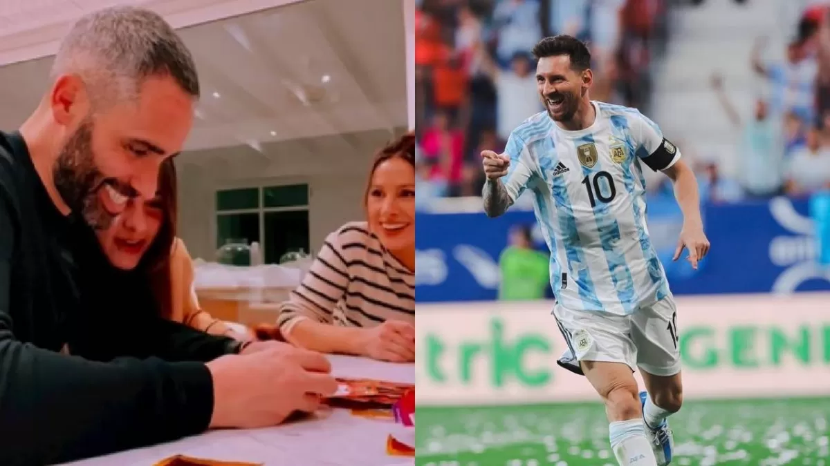 Video: mirá la desopilante reacción del Pollo Álvarez luego de conseguir la figurita de Lionel Messi