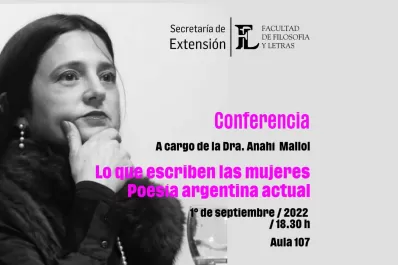 Anahí Mallol brindará en Tucumán una conferencia sobre poesía argentina contemporánea, escrita por mujeres