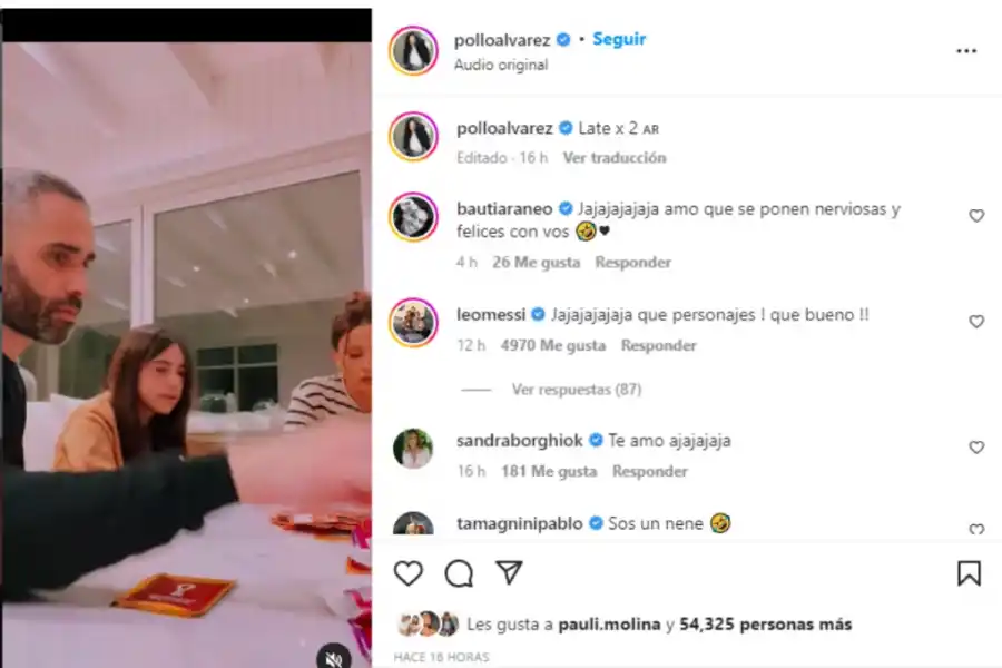 Video: mirá la desopilante reacción del Pollo Álvarez luego de conseguir la figurita de Lionel Messi