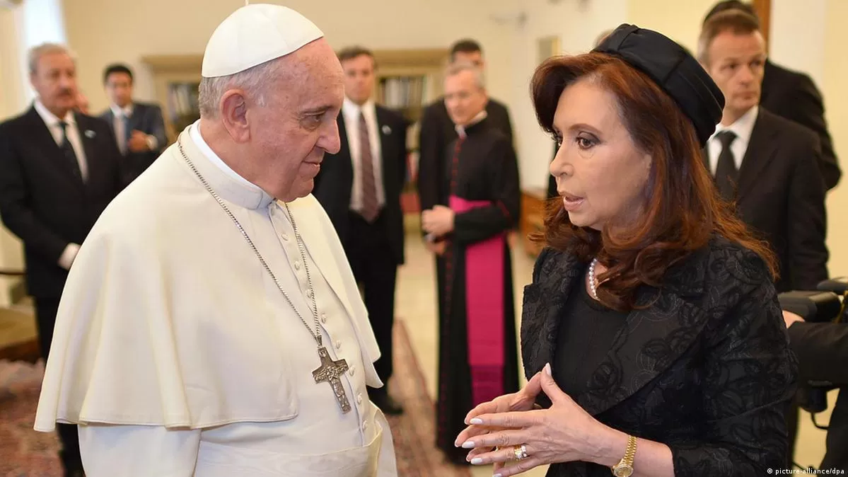 El Papa le envió un telegrama a Cristina Kirchner. Archivo