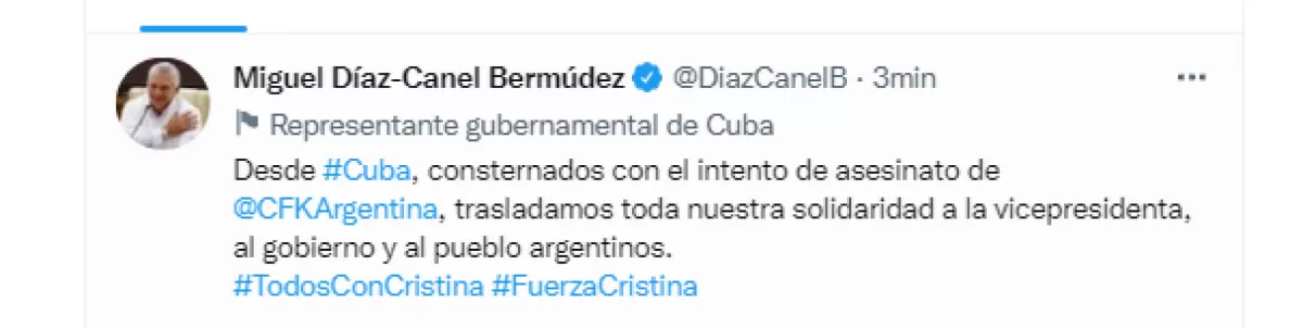 Cuál fue la reacción de los líderes de la región al atentado contra Cristina Kirchner