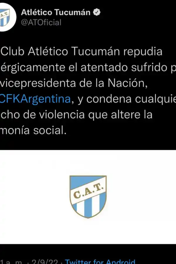 El mensaje de Atlético en las redes.