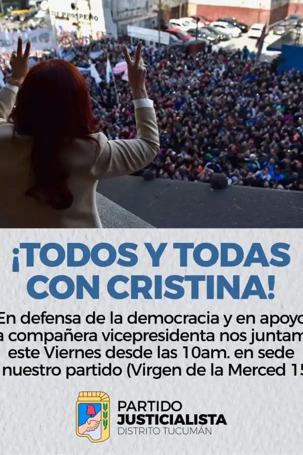 En Tucumán, el peronismo se convocó en la sede del PJ para repudiar el atentado a Cristina Kirchner