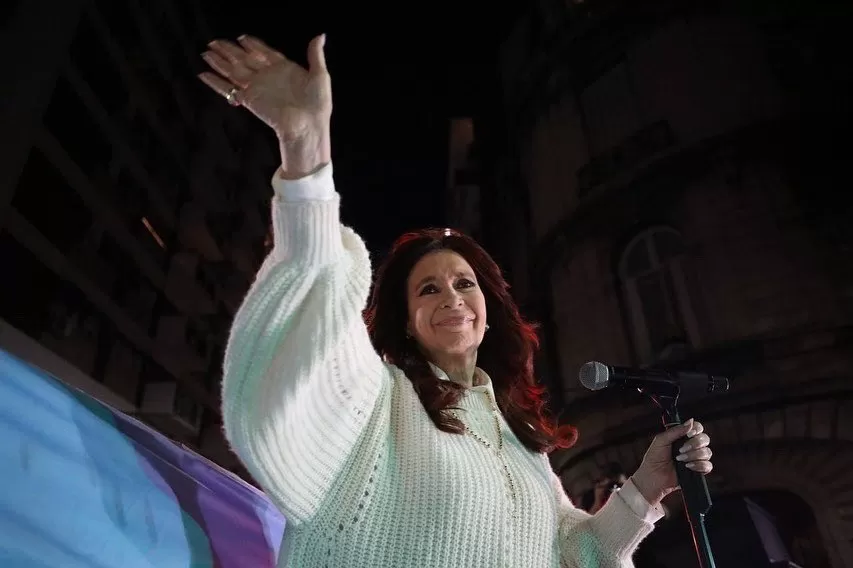 VICEPRESIDENTA. Cristina Kirchner sufrió un intento de magnicidio el jueves por la noche. Imagen ilustrativa de Twitter @CFKArgentina