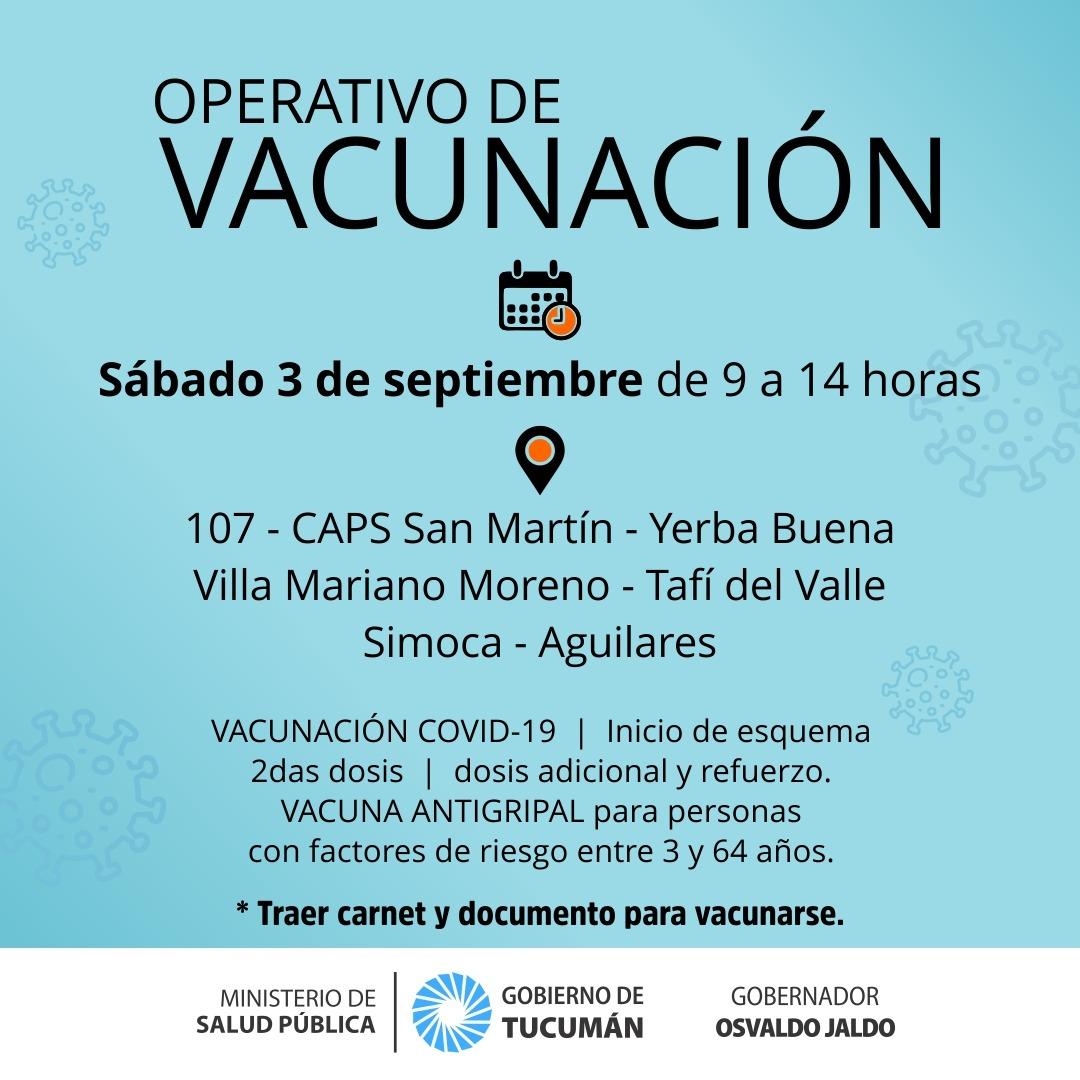 Dónde podés vacunarte contra la covid-19 en Tucumán este sábado: horarios y requisitos