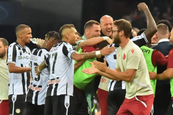 Tucu Pereyra marcó en la goleada de Udinese ante la Roma de Dybala